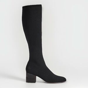 Eileen Fisher Women’s Ophelia Stretch Knit Black Knee High Boots Shoes Size 7